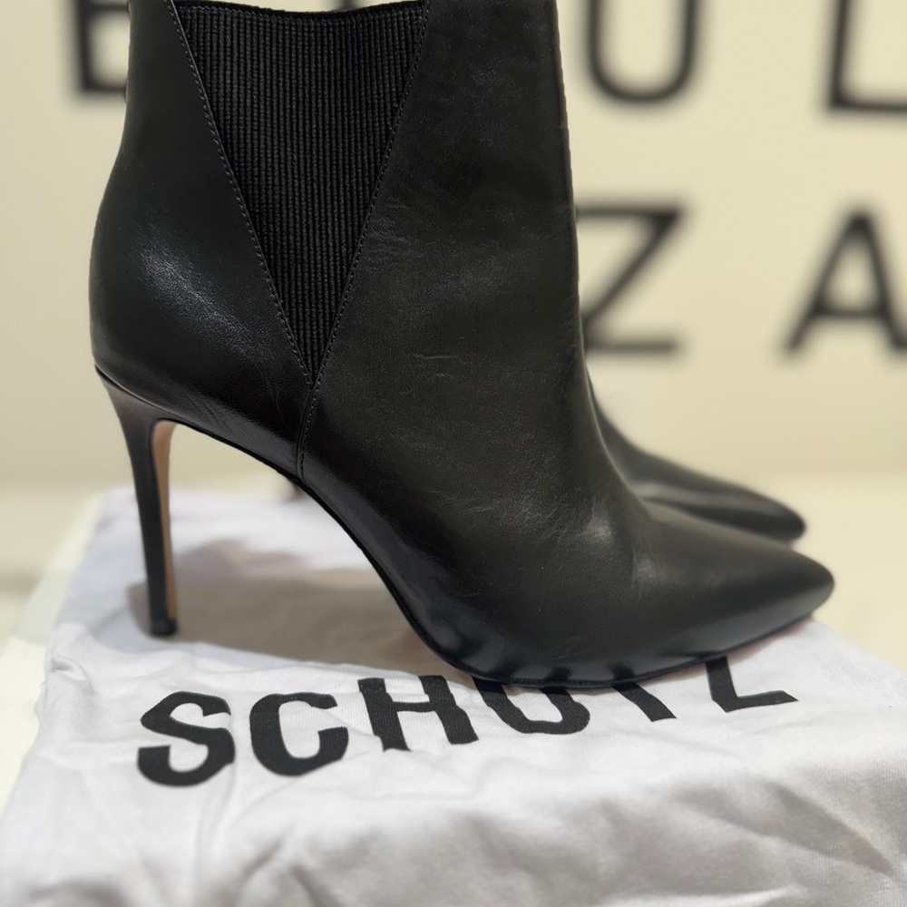 SCHUTZ Black Heeled Ankle Boots for Women